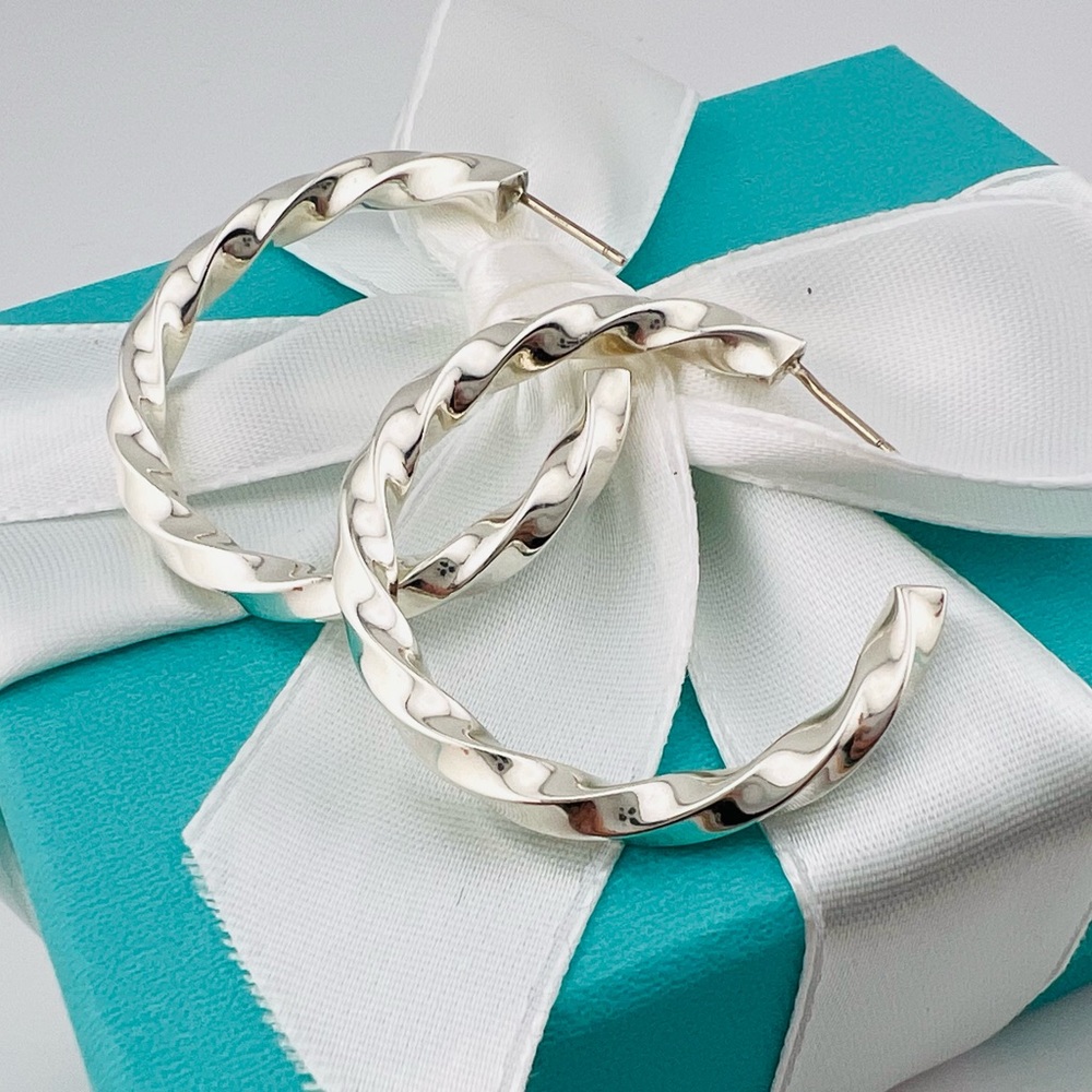 Tiffany Twisted Rope Hoop Earrings